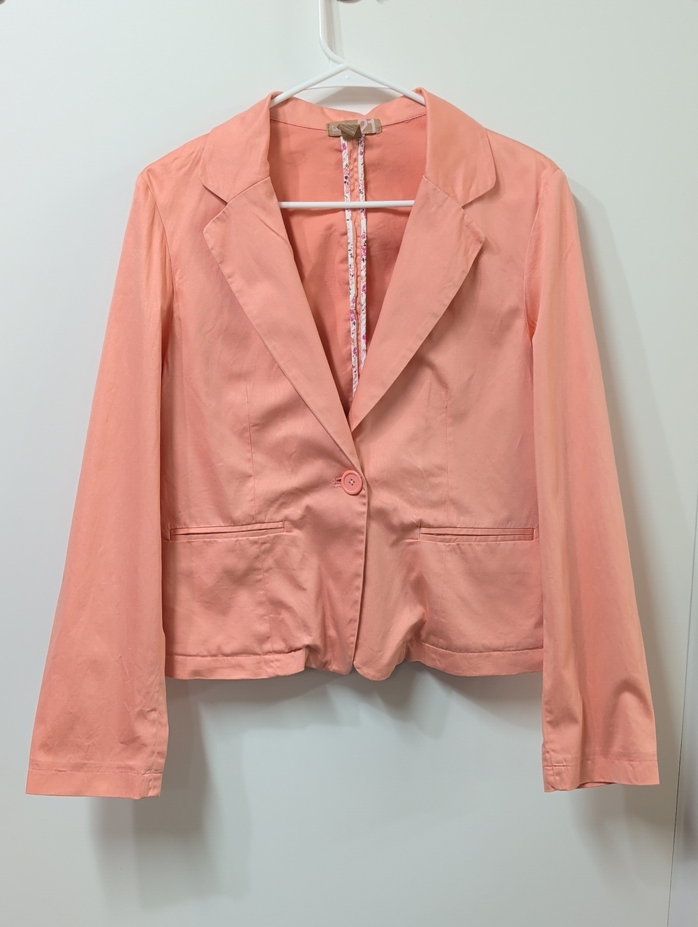 Vintage Forever 21 Tailored Peach Blazer Size Large